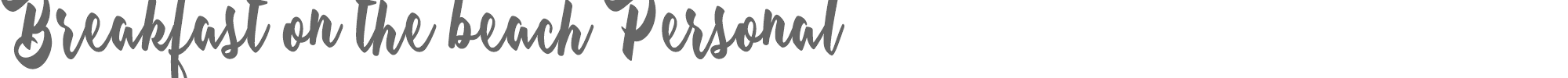 Sample characters Breakfast on the beach Font